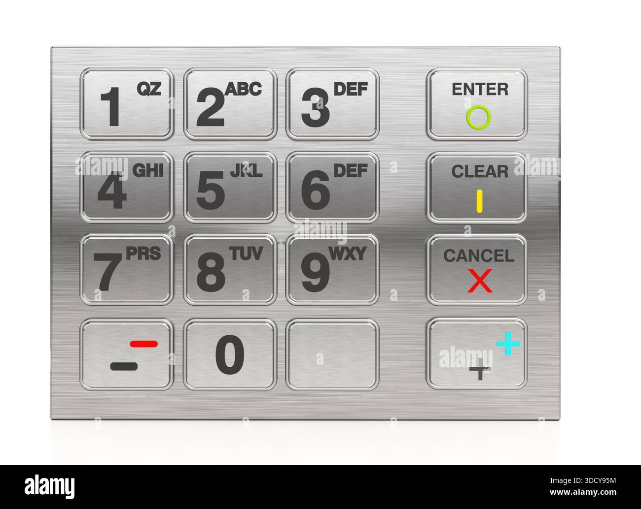 Keypad isolated on white background. 3D illustration Stock Photo - Alamy