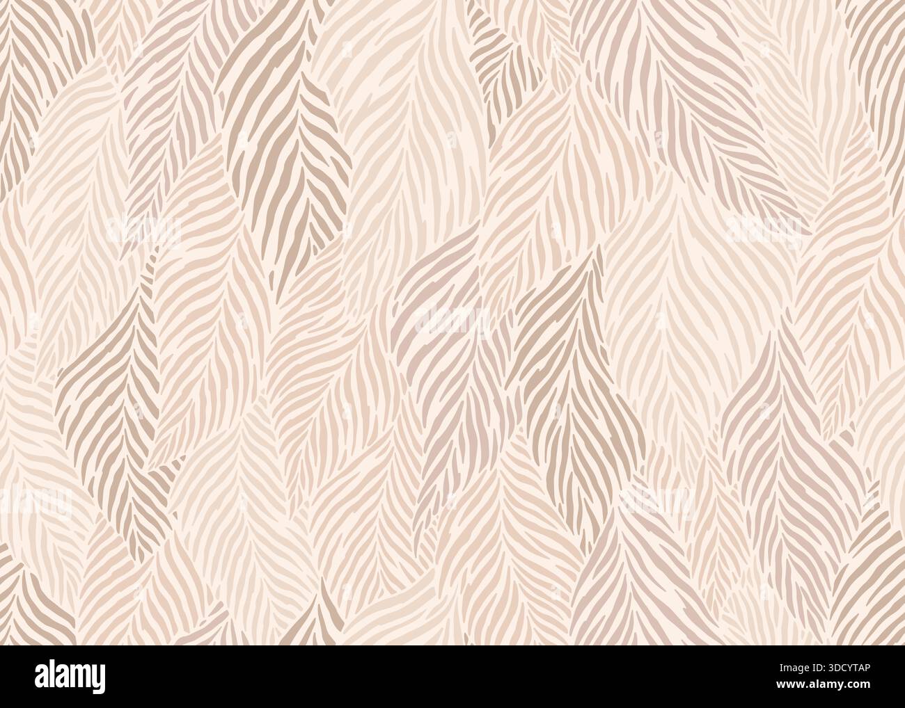 Abstract batik leaves stripes seamless pattern. Vector illustration flat design background. Stock Vector