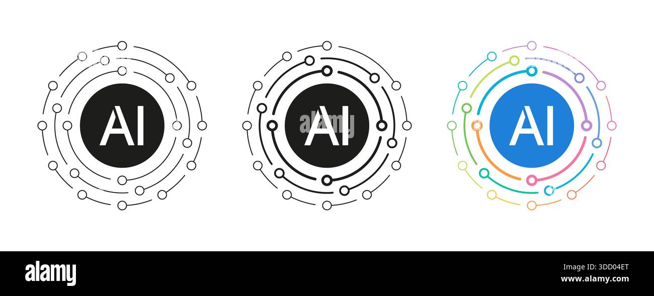 Artificial intelligence concept,electronic artificial intelligence interface stock illustration,Abstract, Analyzing Artificial  Artificial Intelligent Stock Photo