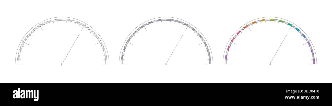 detailed and fine half-dial interface. fine, elegant color dial concept ...