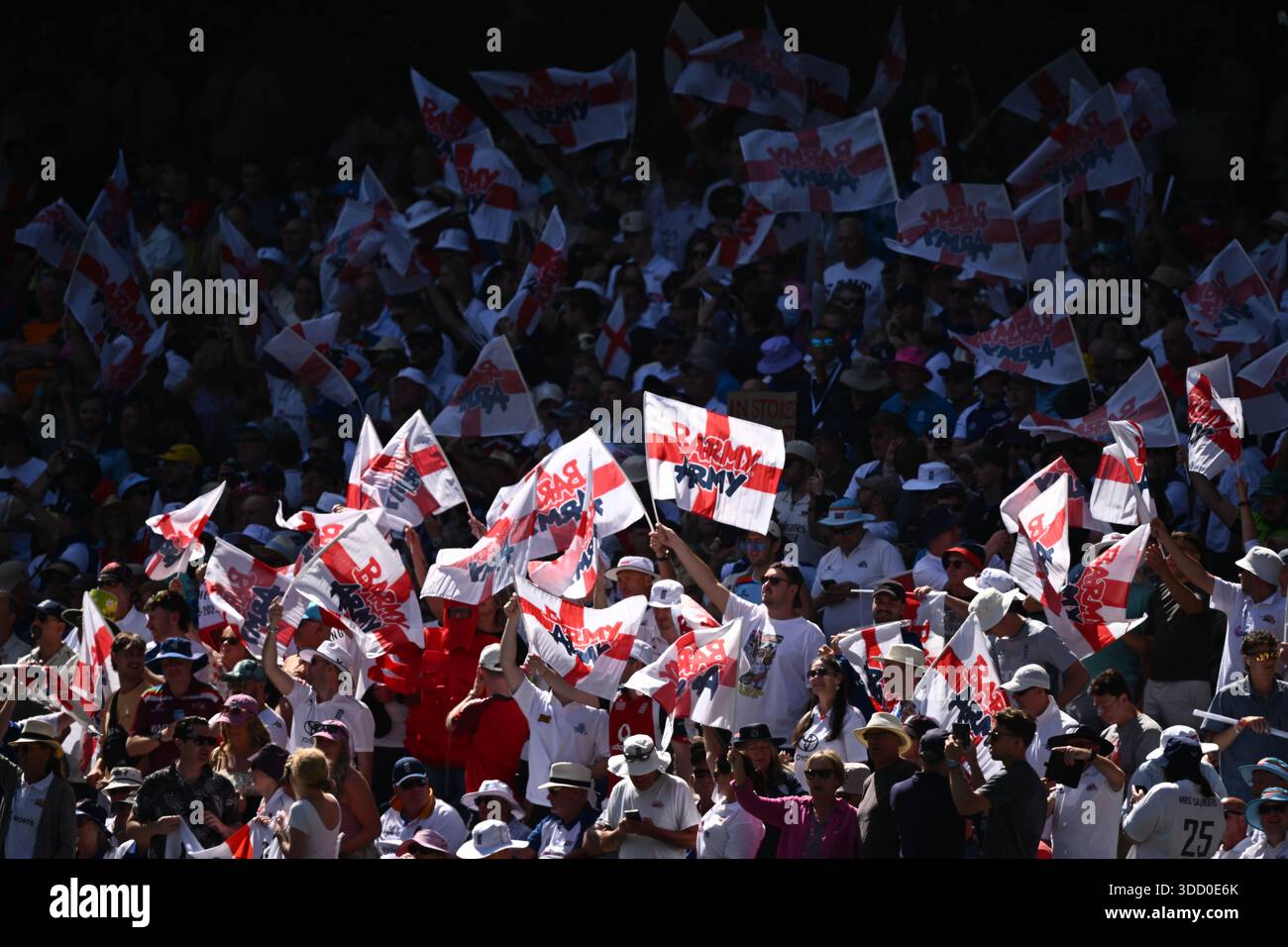 England supporters in the crowd during Day 2 of the Fourth Men’s Ashes ...