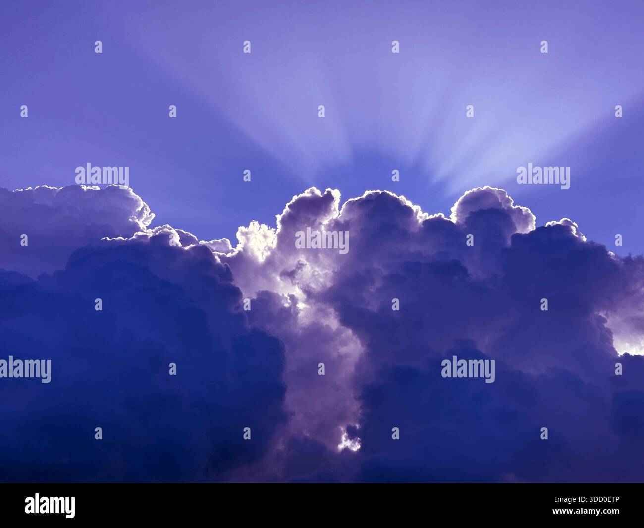 Dramatic sky with thunderstorm clouds Stock Photo