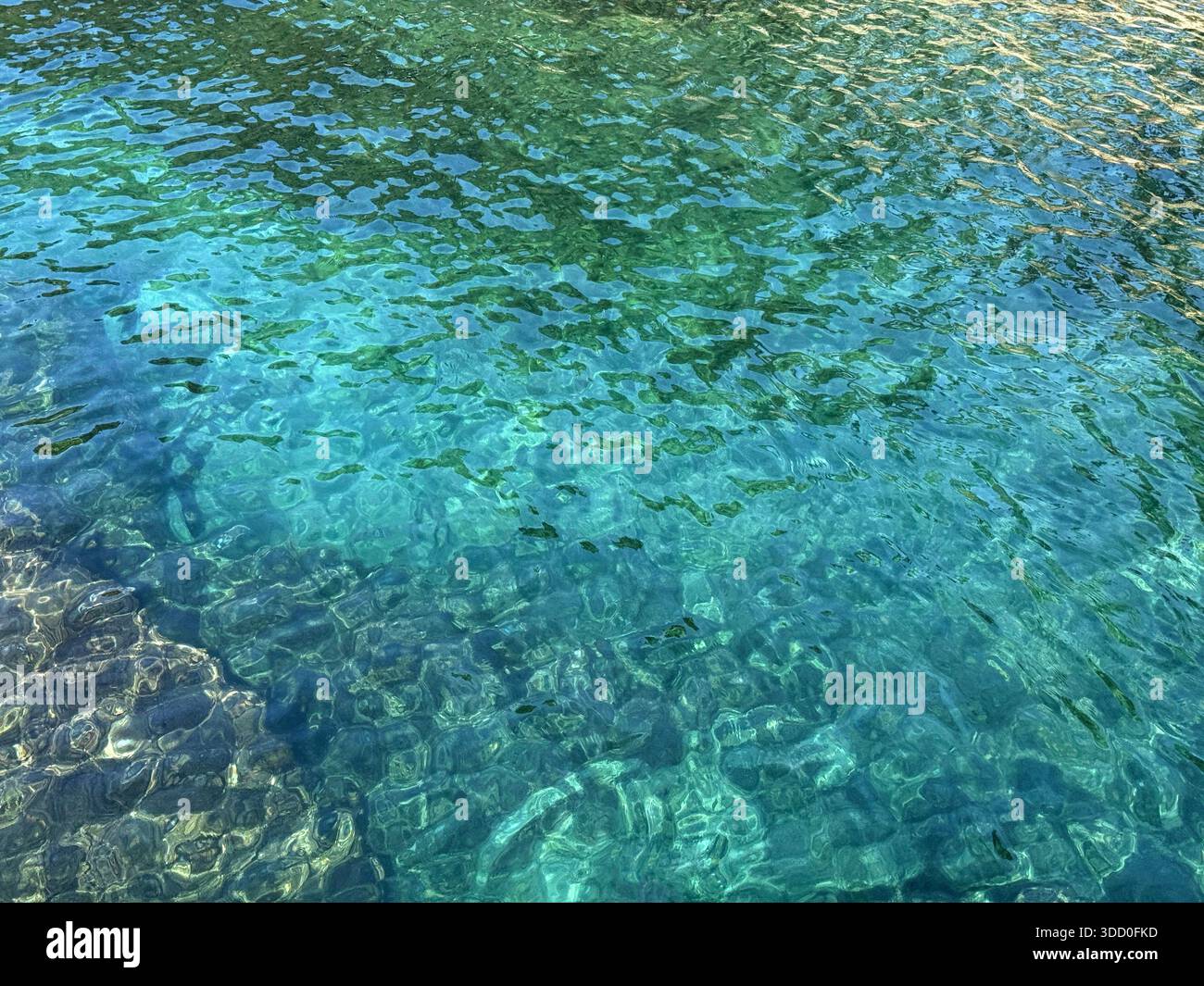 Turquoise ocean water tranquil surface I Stock Photo