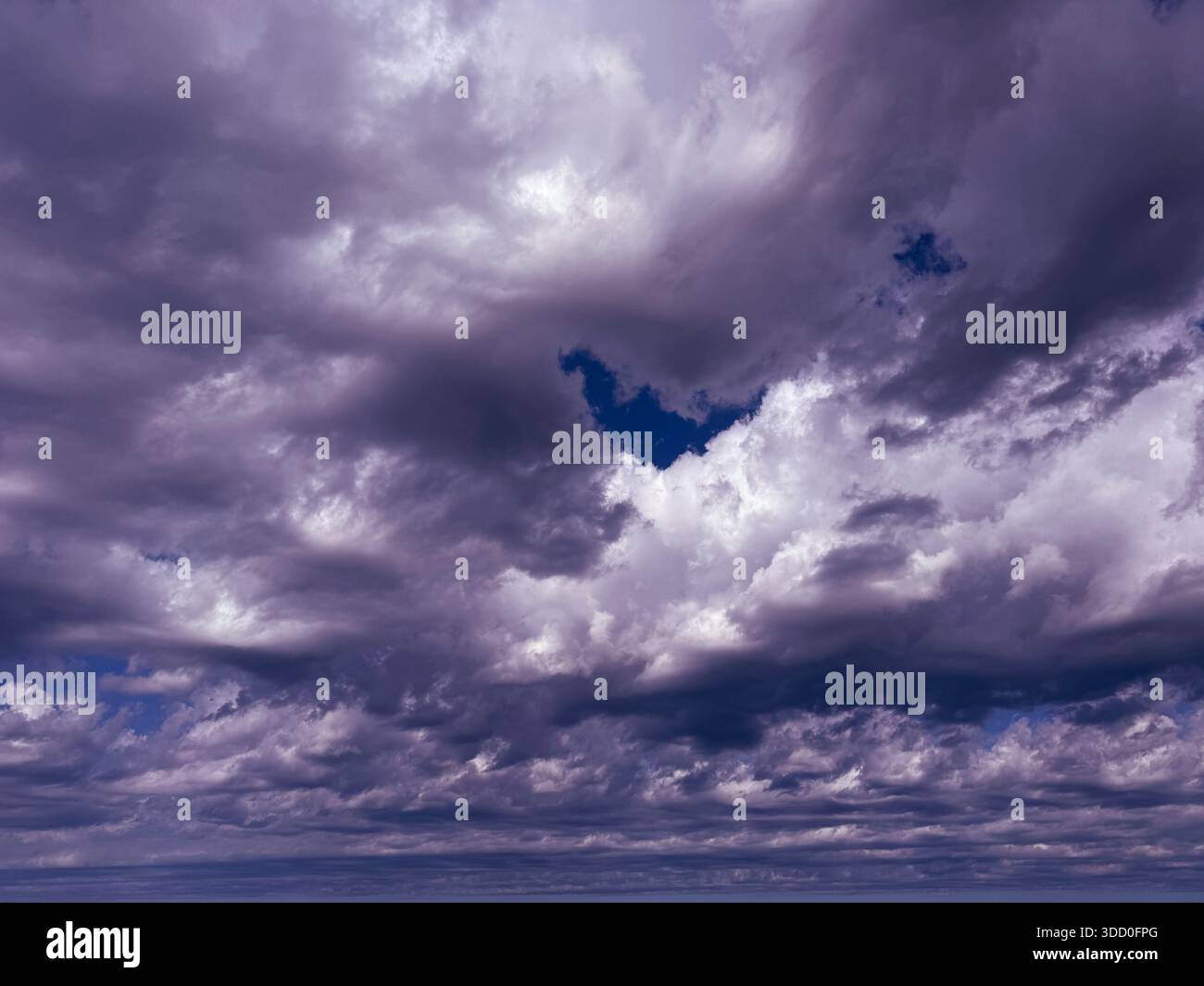 Overcast sky with thunderstorm clouds Stock Photo