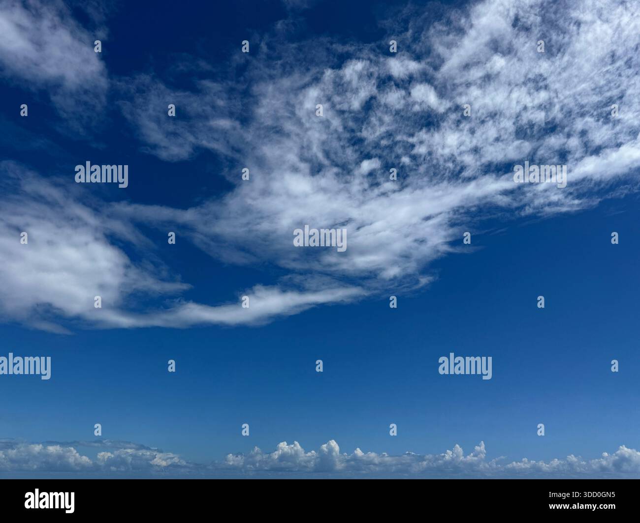 Blue sky with beautiful clouds Stock Photo