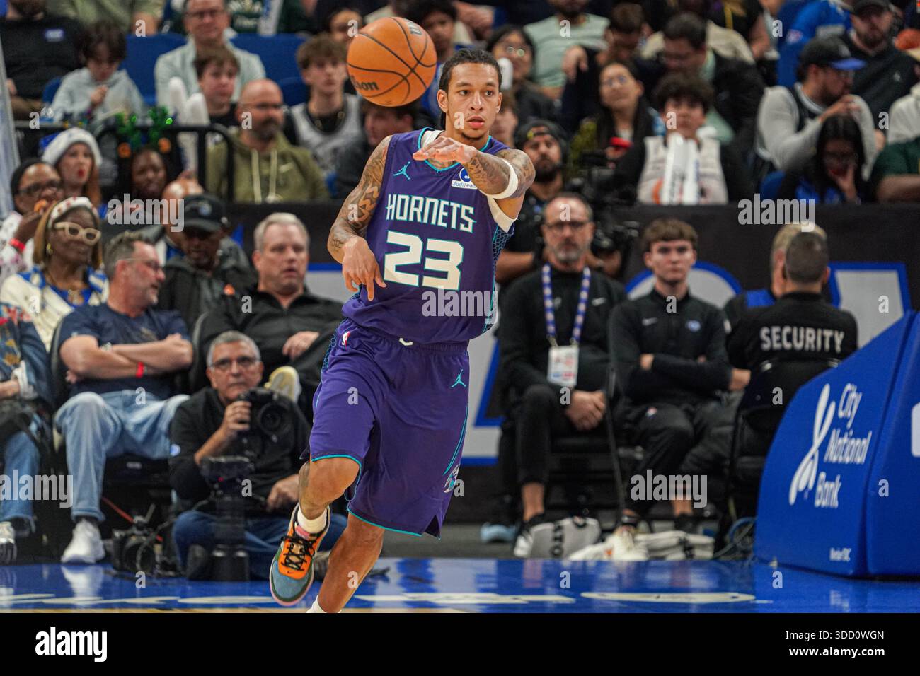 Tree Mann Orlando, Florida, USA, December 26, 2025, Charlotte Hornets guard Tre ...