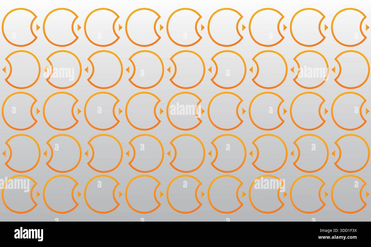 circle with small triangle make line for a perfect queue Stock Vector