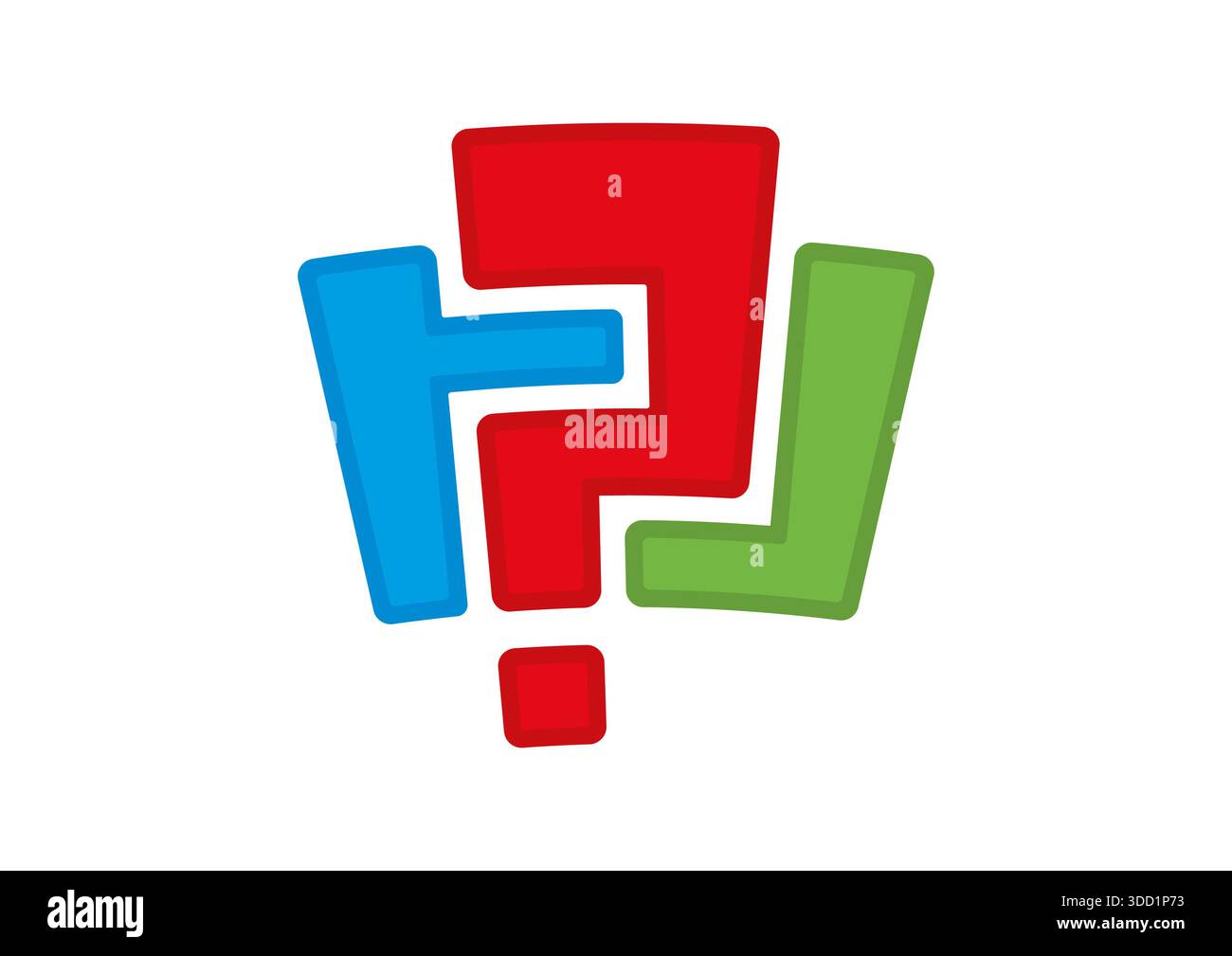 hand drawn question mark. question mark symbol concept Stock Photo