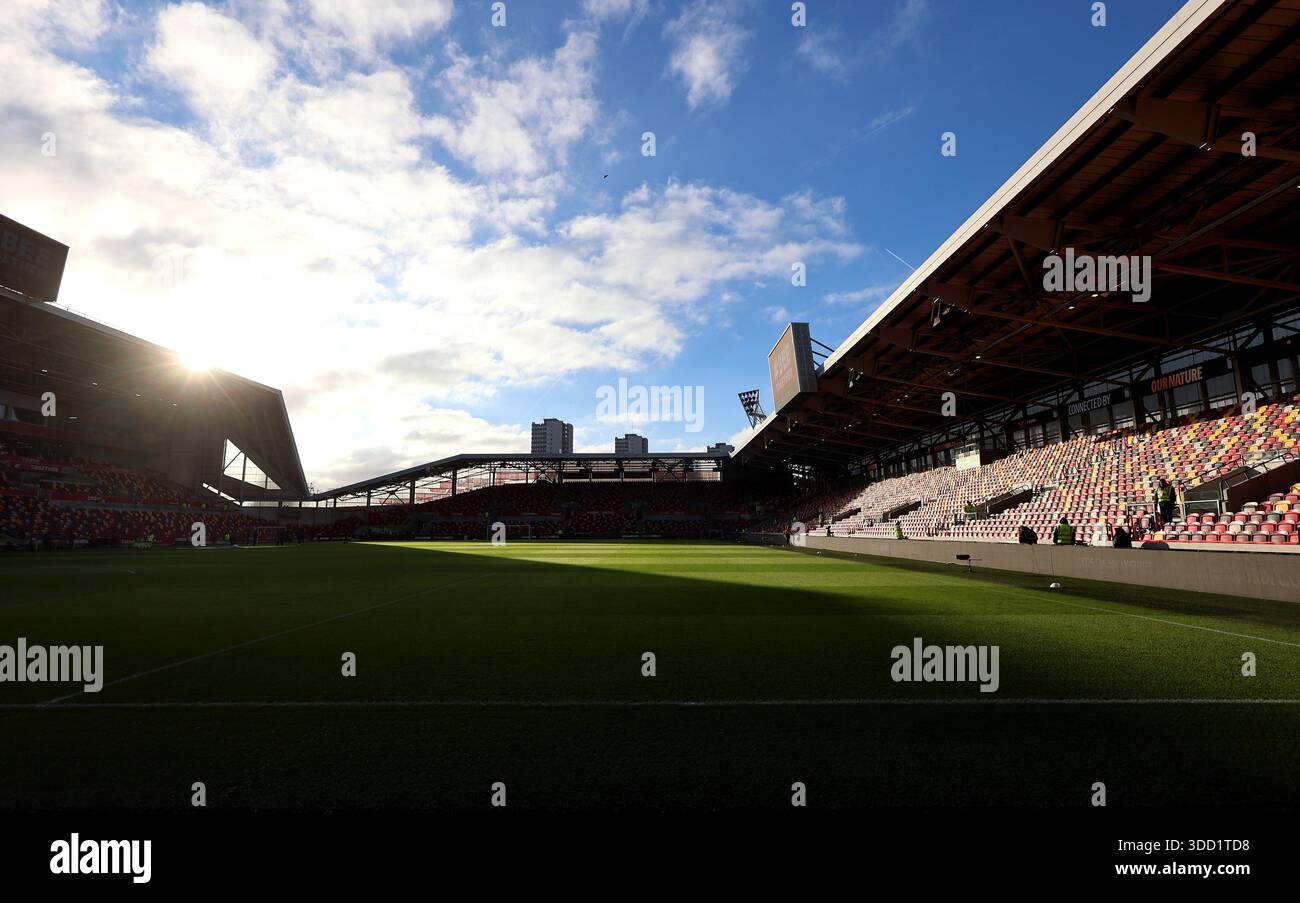 A general view from inside the stadium ahead of the Premier League ...