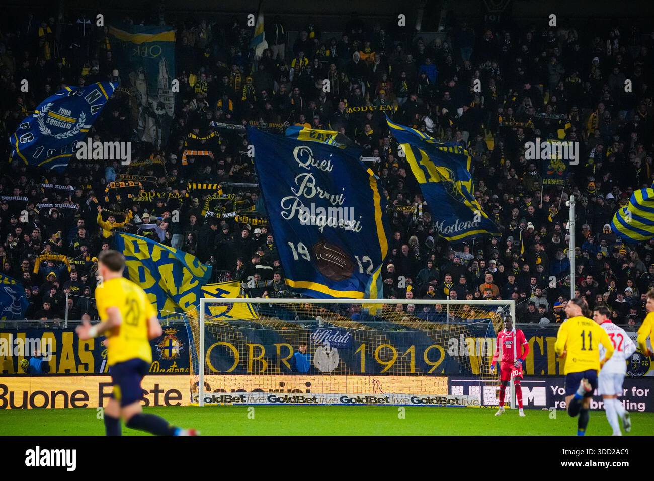 Supporters of Modena FC during the Italian championship Serie B ...