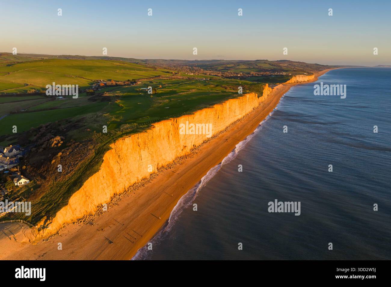 West Bay Dorset UK 27th December 2025 UK Weather Aerial View Of west-bay-dorset-uk-27th-december-2025-uk-weather-aerial-view-of