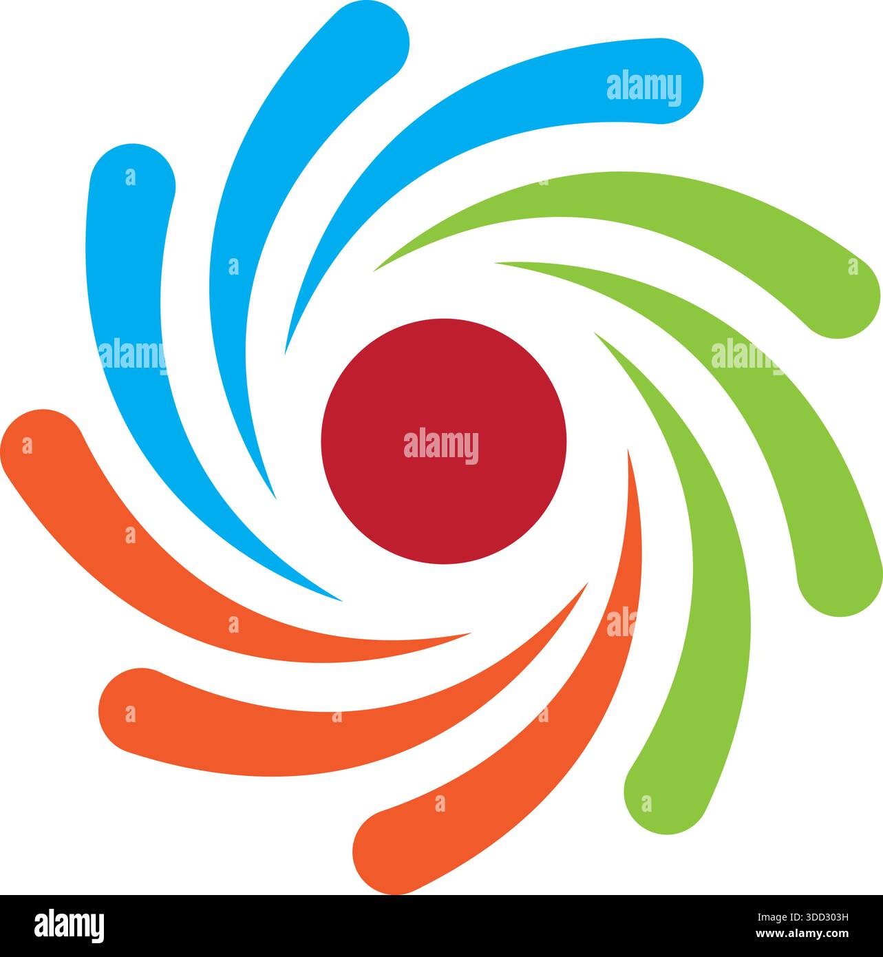 Swirl Circle Abstract Logo Vector Modern Motion Design Template Stock Vector