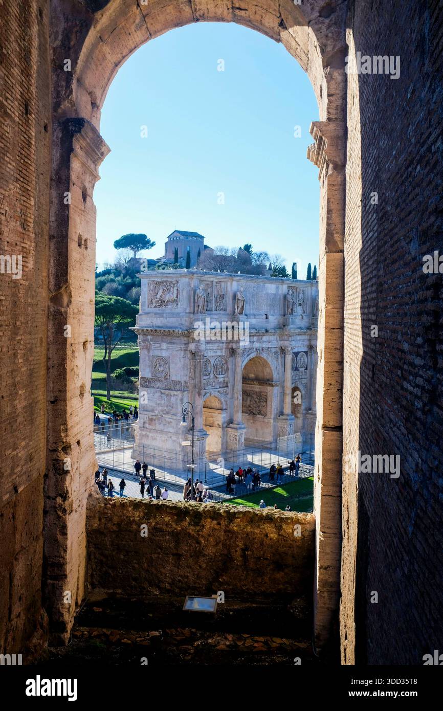 General view of the Colosseum View of the Arch of Constantine from ...
