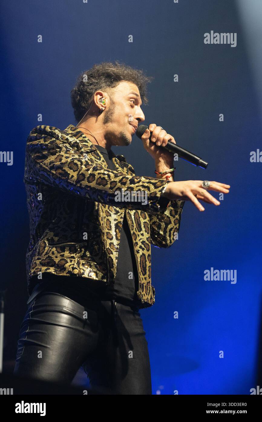 Gabriele Di Rosa The singer Gabriel de la Rosa of the band Shinova performs during the ...