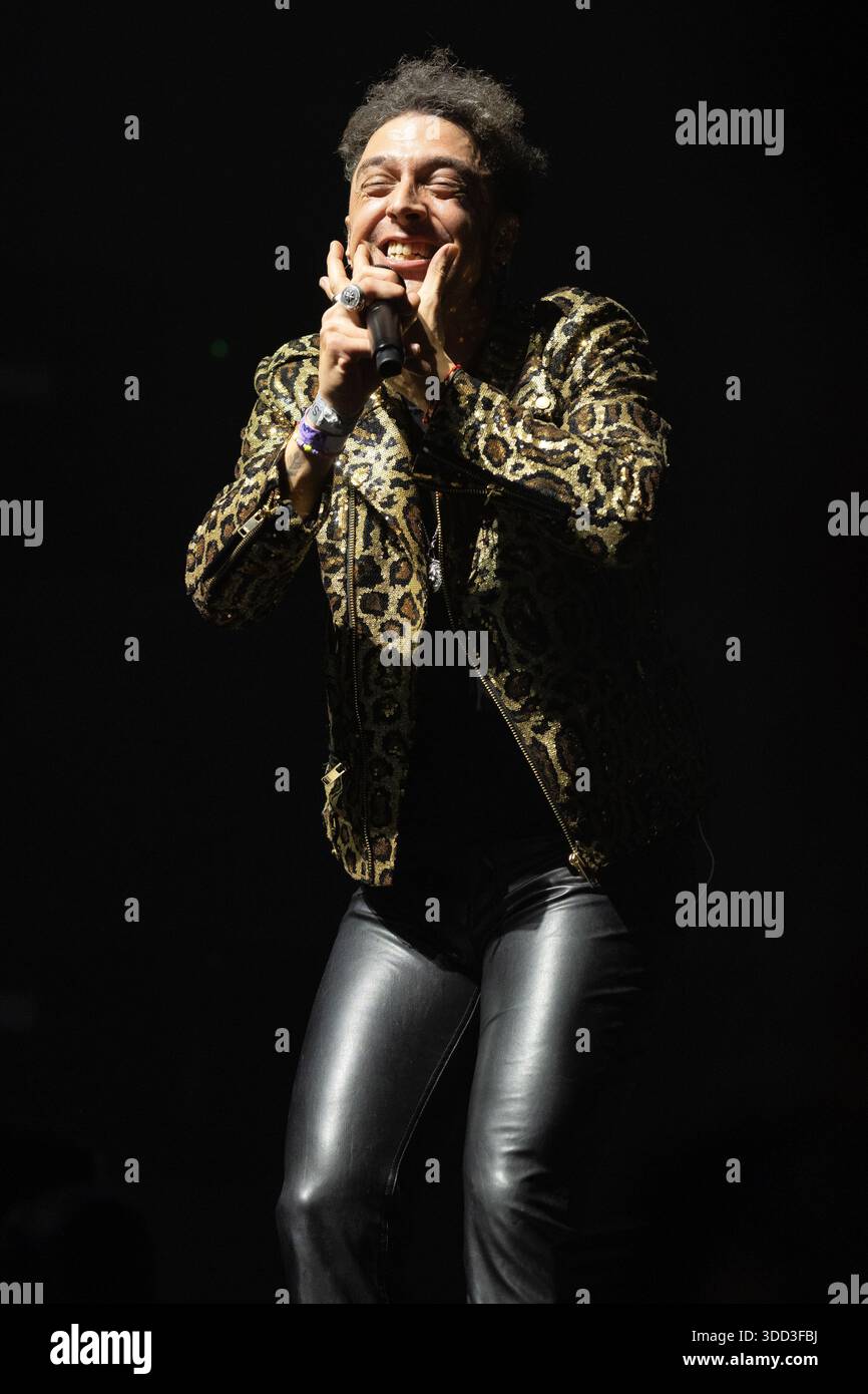 Gabriele Di Rosa The singer Gabriel de la Rosa of the band Shinova performs during the ...