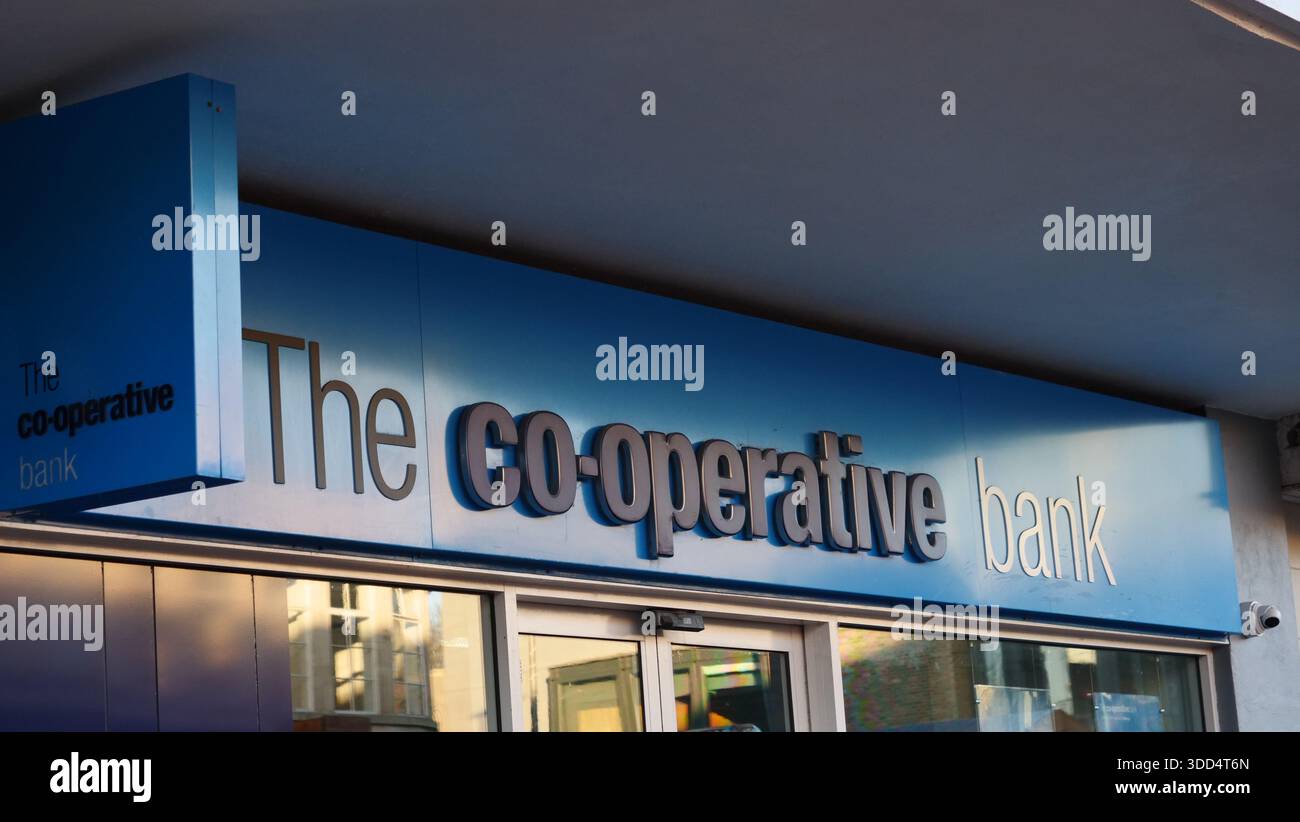 The exteriorof the Co-Operative bank in Southampton Stock Photo