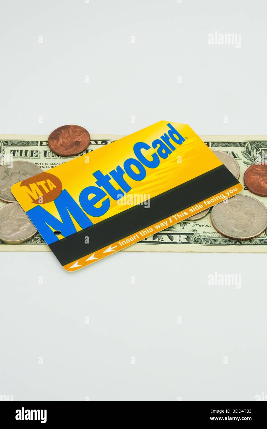 Yerevan, Armenia - 12.28.2025: Subway NY MTA Metrocard and bus transit ...