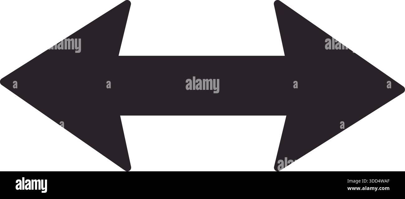 Rectangular sign with two black arrows pointing straight ahead. Stock Vector
