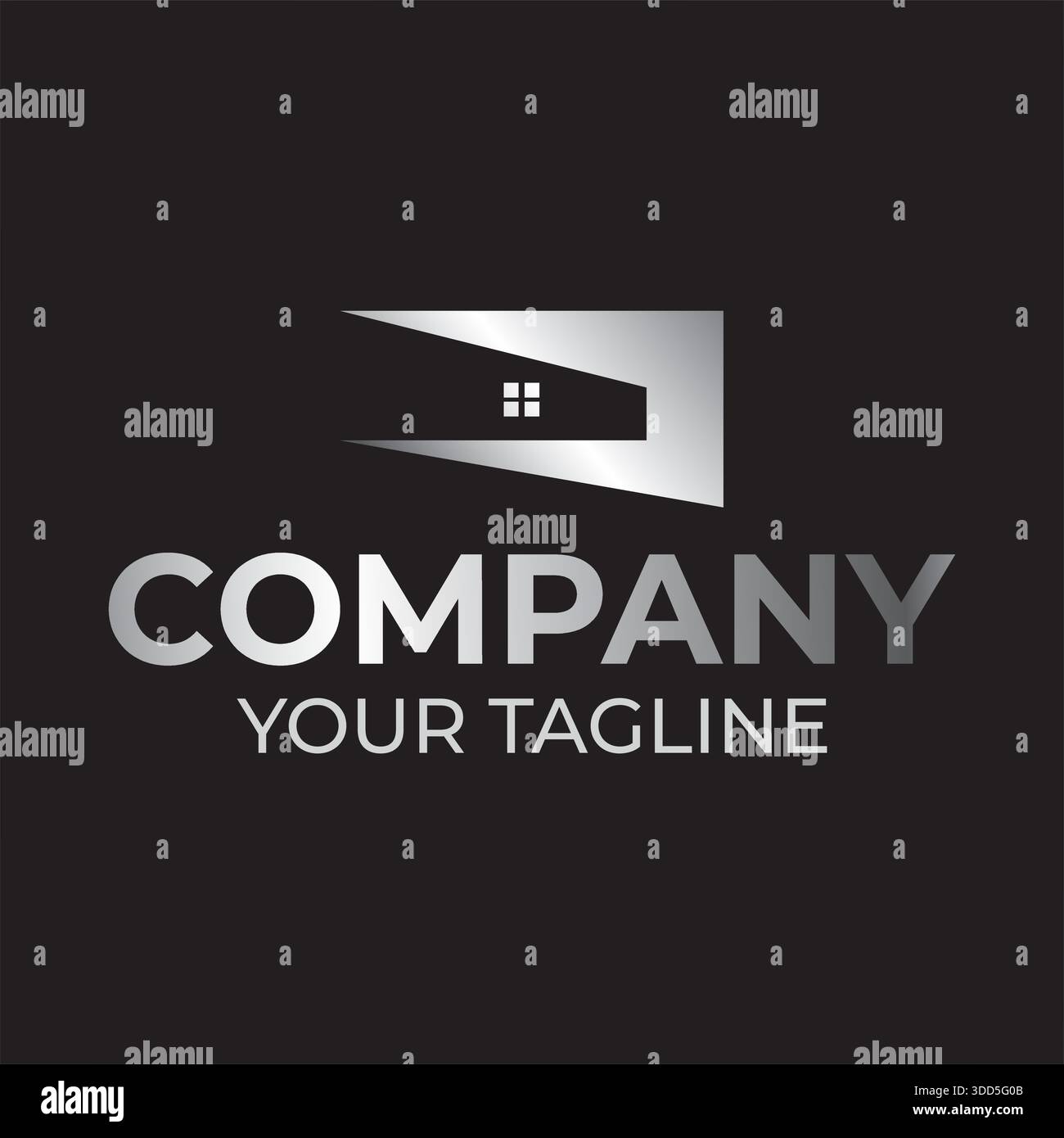 Modern House Logo Design for Real Estate and Property Management Stock Vector