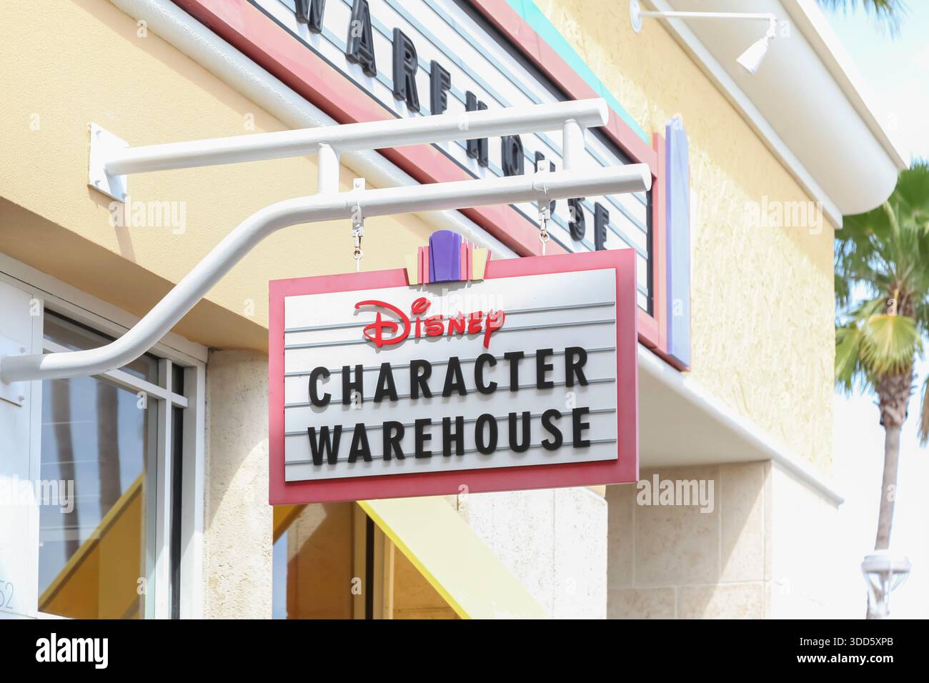 Disney Character warehouse store sign in Orlando, Florida, USA Stock Photo