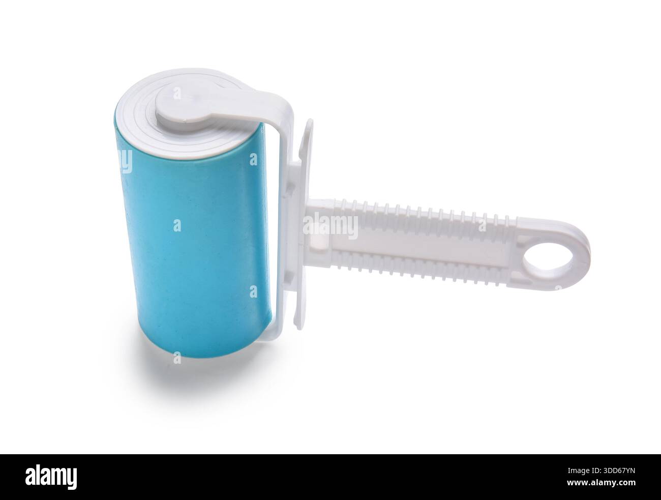 New lint roller on white background Stock Photo