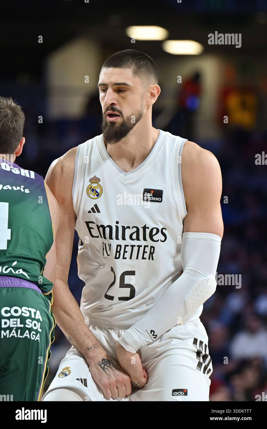 Alex Len of Real Madrid seen in action during the Liga ACB basketball ...