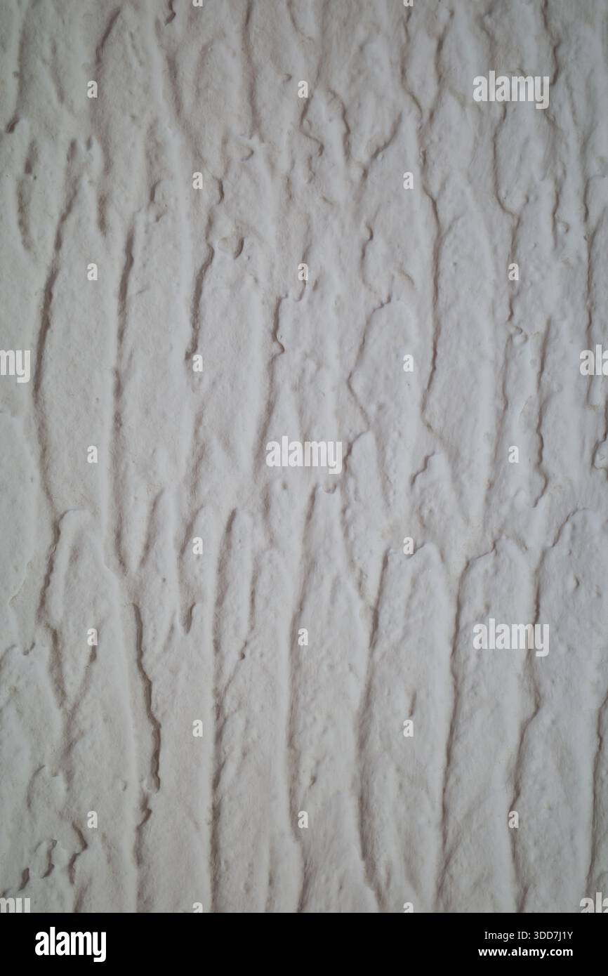 White plaster painted wall texture, background, abstract, pattern. Stock Photo