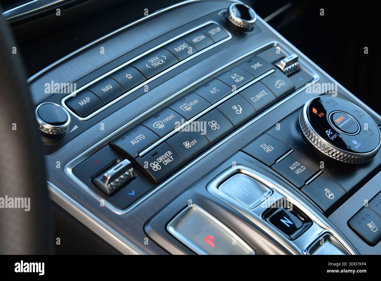 Control panel in car interior Stock Photo
