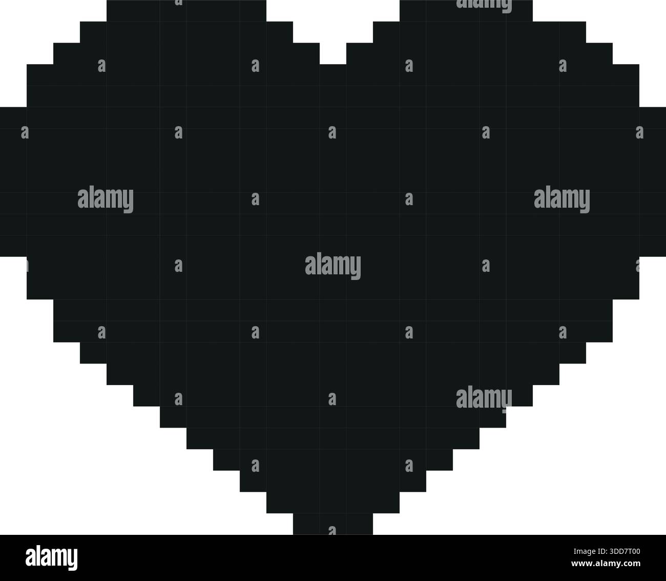 Vector pixel heart icon Stock Vector
