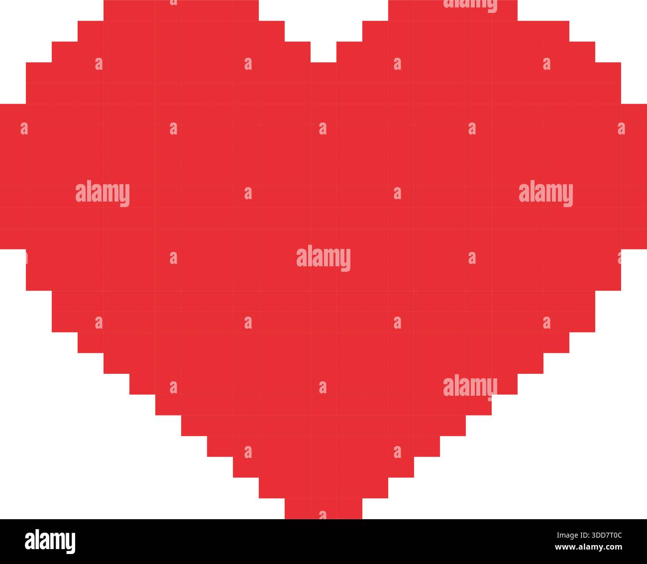 Vector pixel heart icon Stock Vector