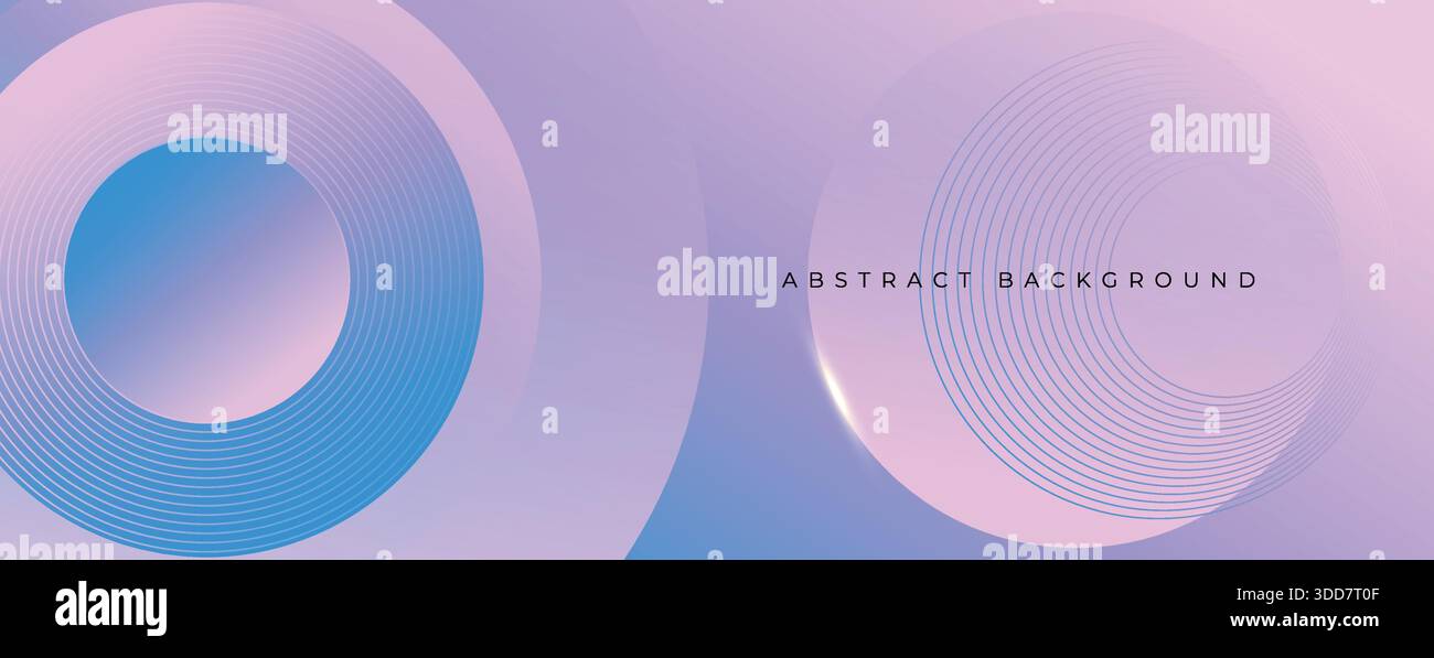 Abstract blue and pink modern background with circle elements. Digital technology concept. vector illustration Stock Vector