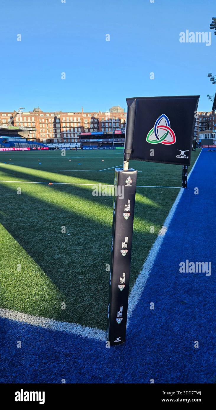 Celtic Challenge branding at Cardiff Arms Park, December 2025 - Smartphone Captured Stock Image
