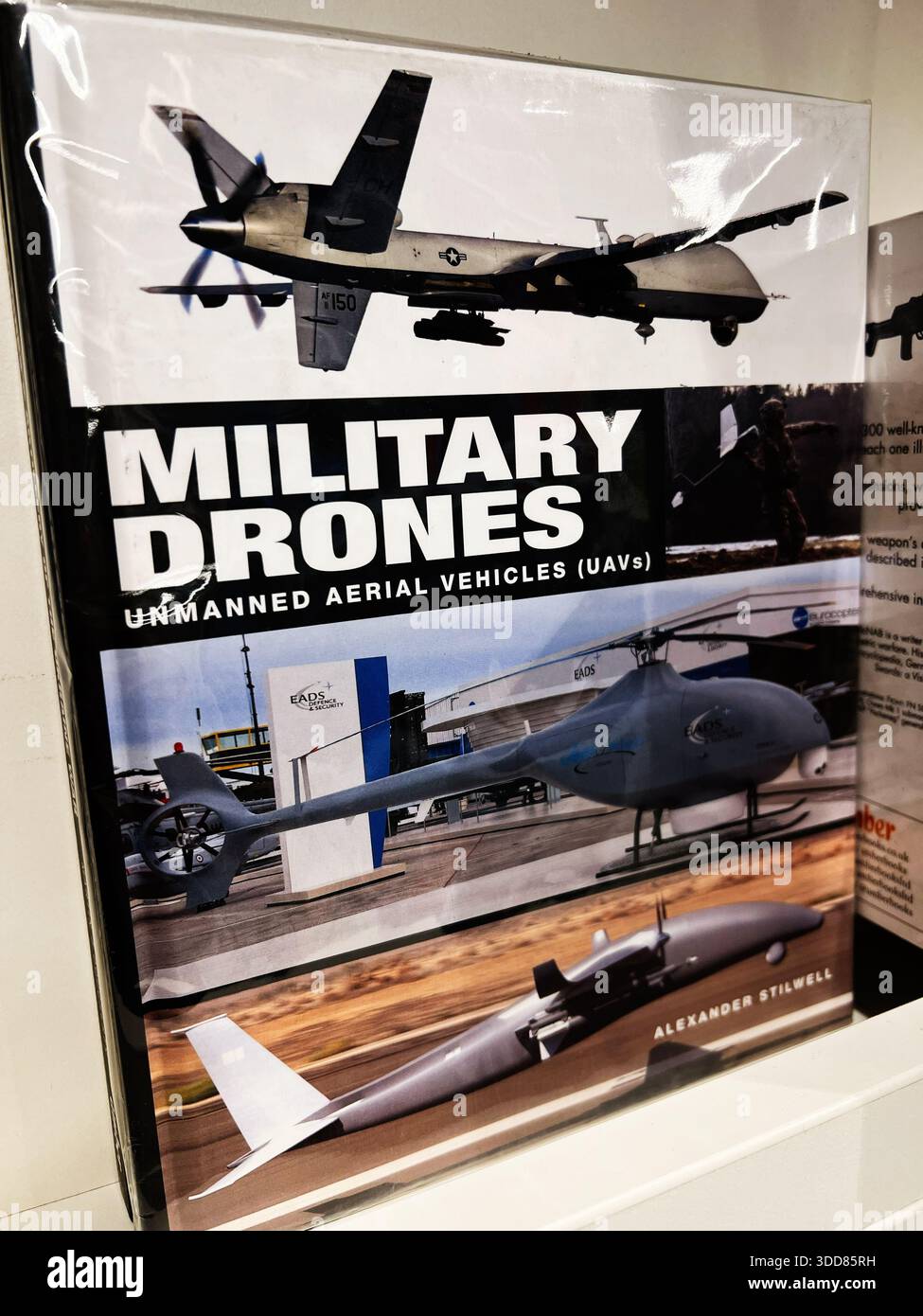 London, UK - December 12, 2025: Military drones and UAVs showcased at a defense expo highlighting aerospace innovation and security. Alexander Stilwel Stock Photo