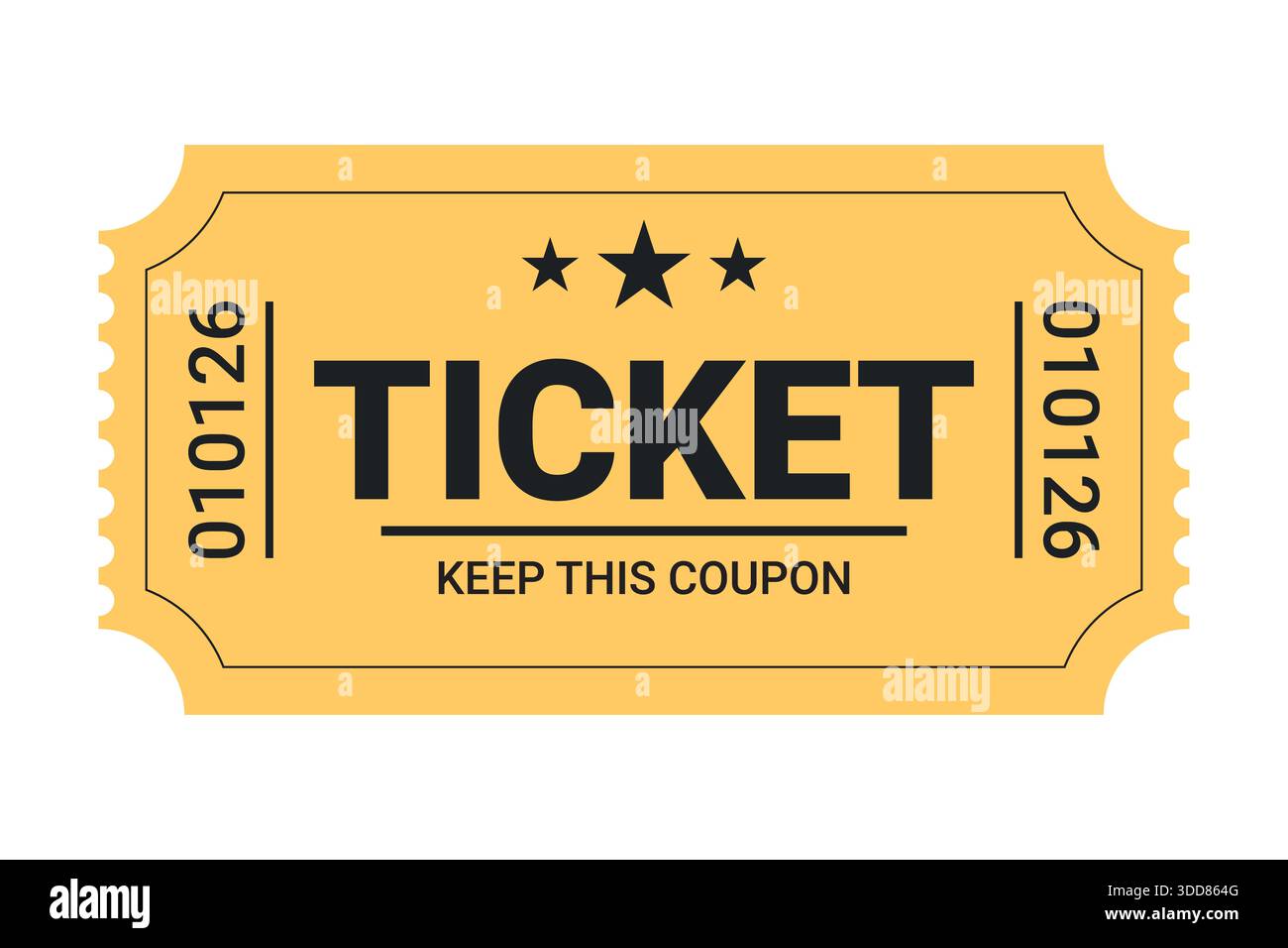 Ticket icon set for event or program access vector illustration Stock Vector