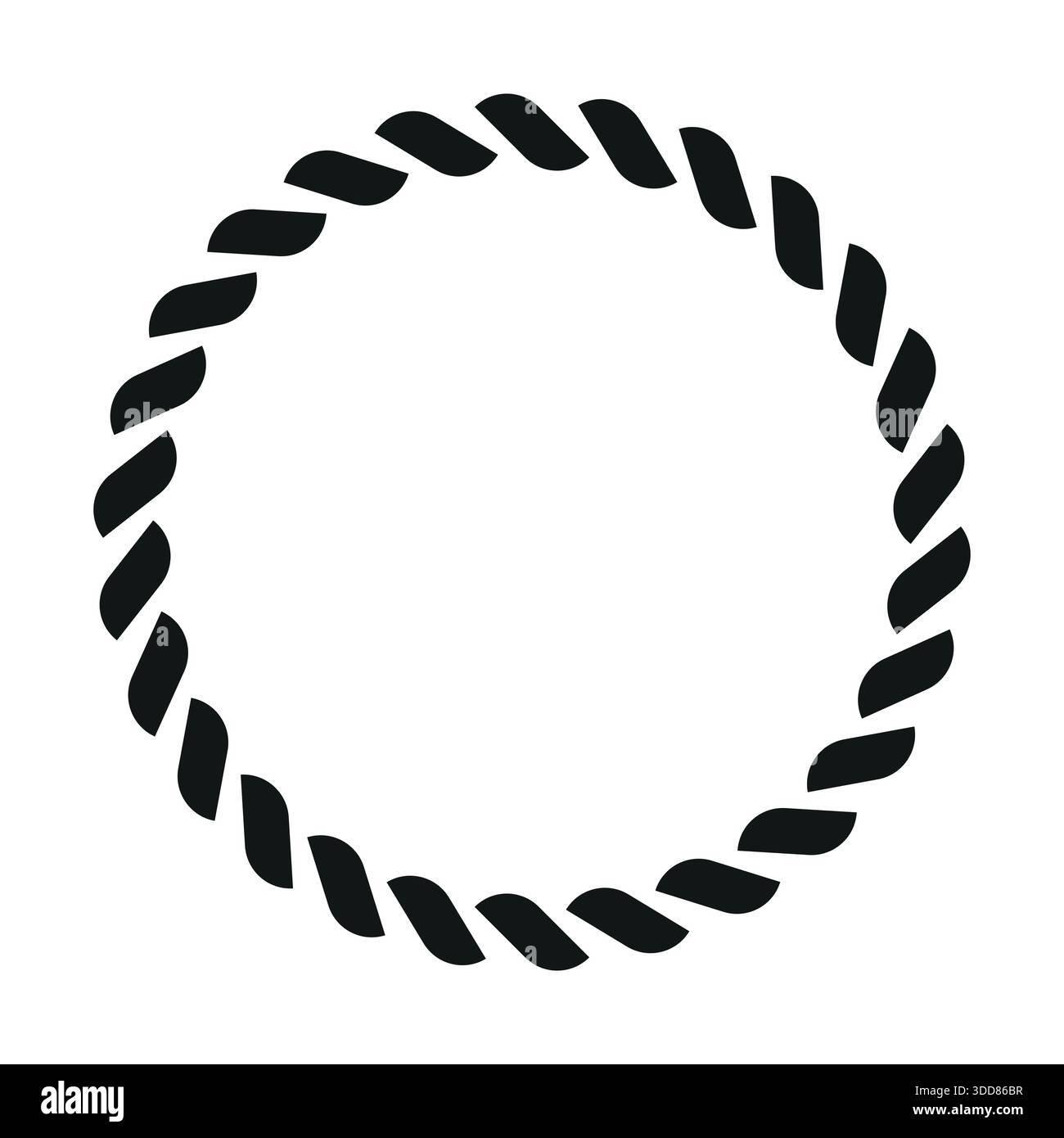 Minimalist rope icon circle sign pattern silhouette stock illustration ...