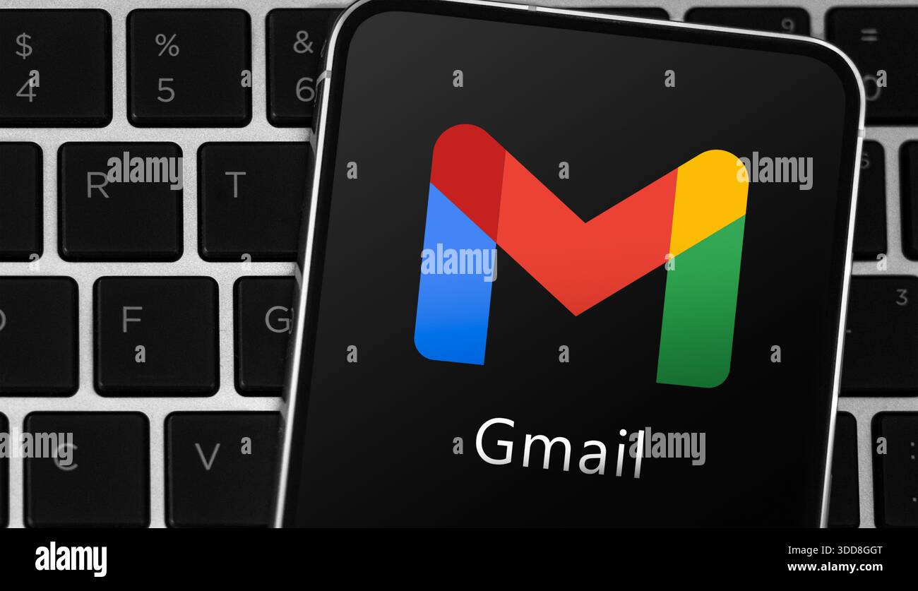 Gmail mailbox provider by Google Stock Photo