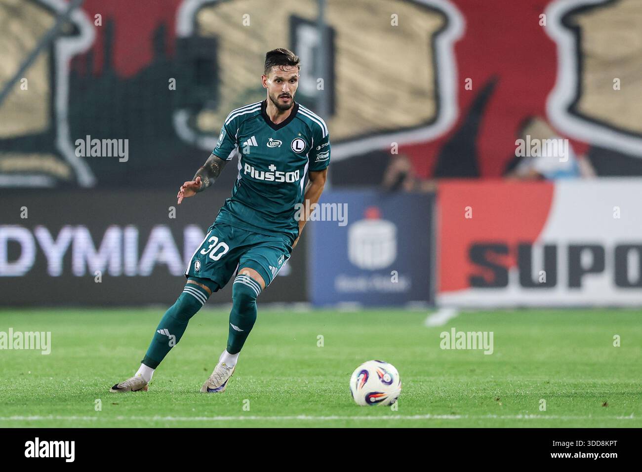 Petar Stojanovic of Legia Warszawa seen in action during Polish League