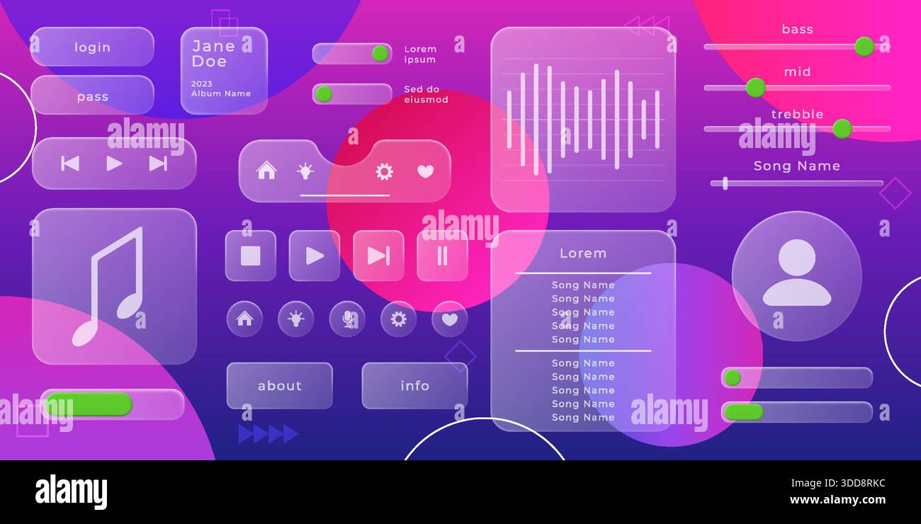 Futuristic glassmorphism ui element hi-res stock photography and images ...