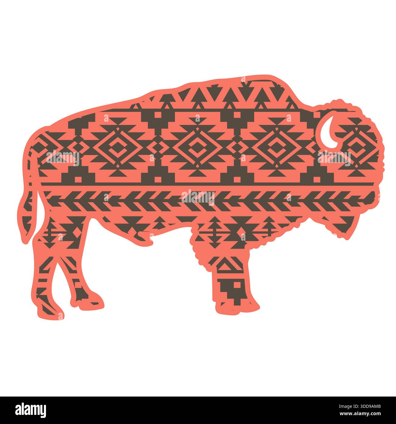 Bison print Stock Vector Images - Alamy