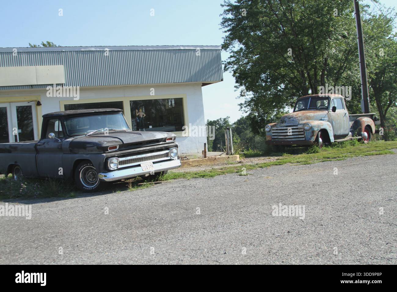 Old abandoned trucks in the USA Stock Photo