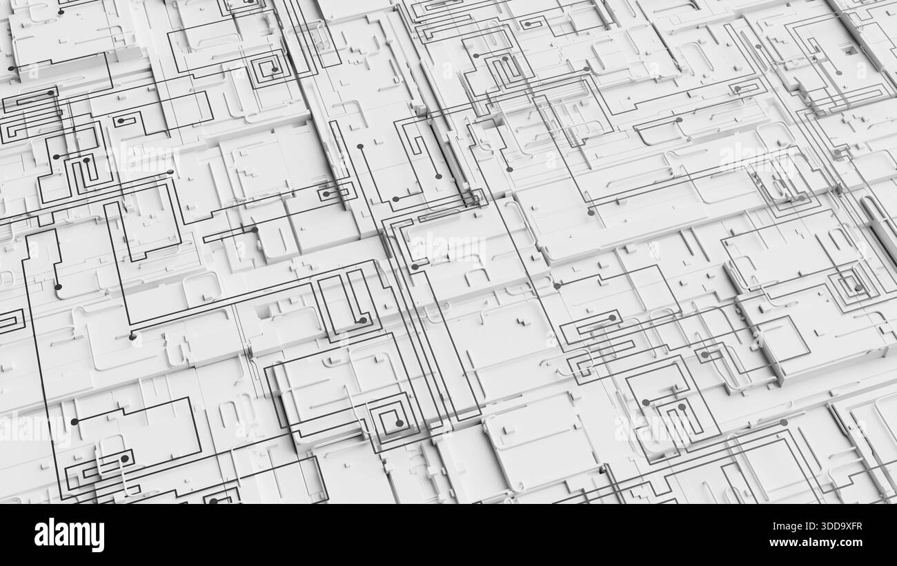 Rendering digital technology tech background hi-res stock photography ...