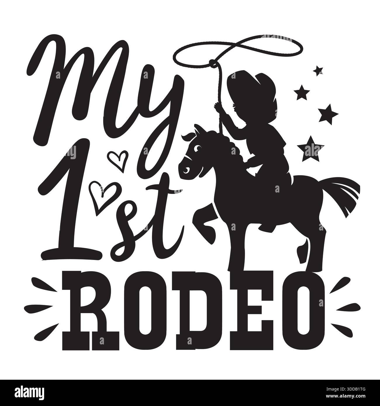 My first rodeo vector printable illustration isolated on white for ...
