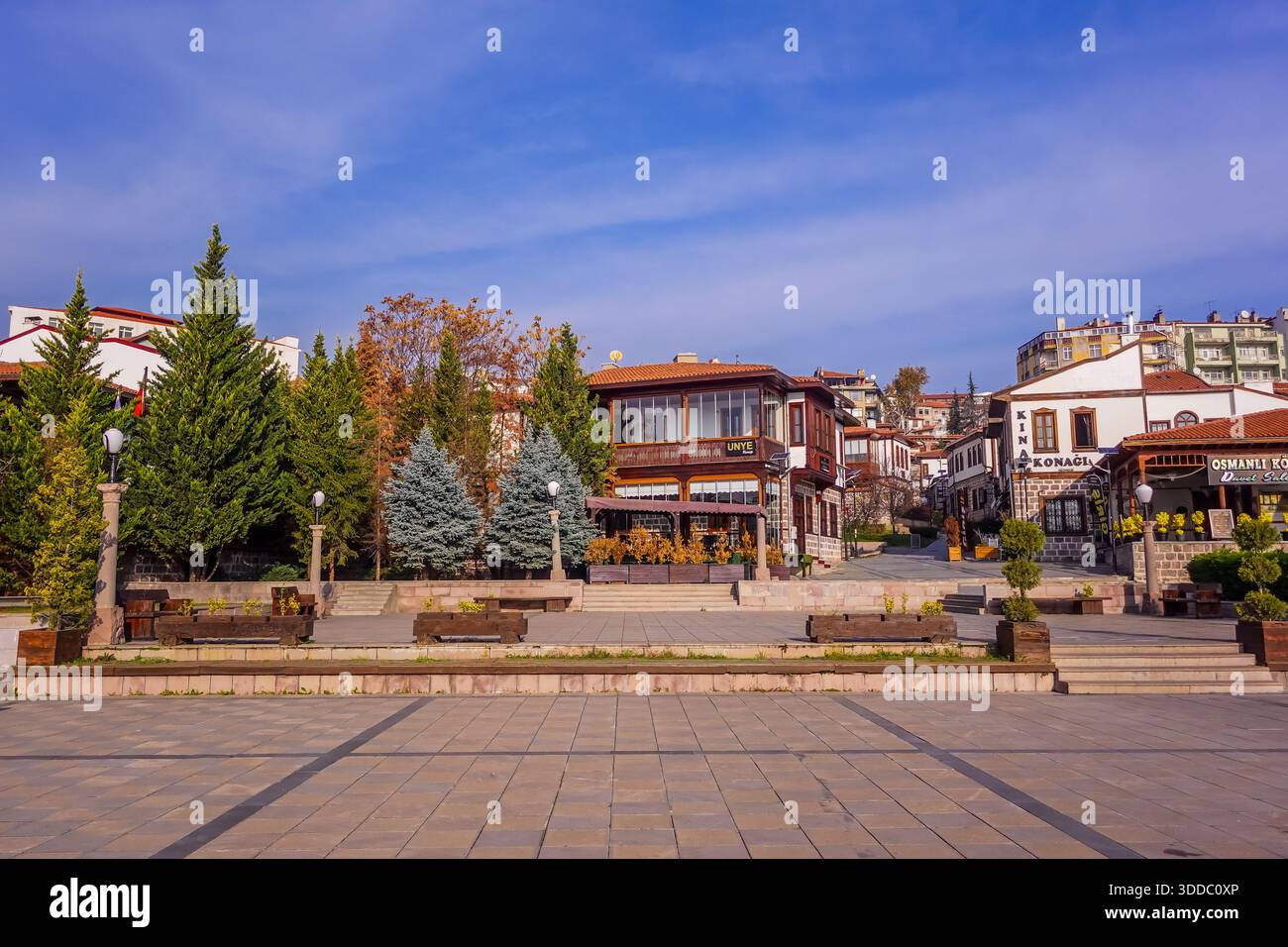 Historical Ottoman houses in Hamamonu, Ankara, Turkey - Stock Image
