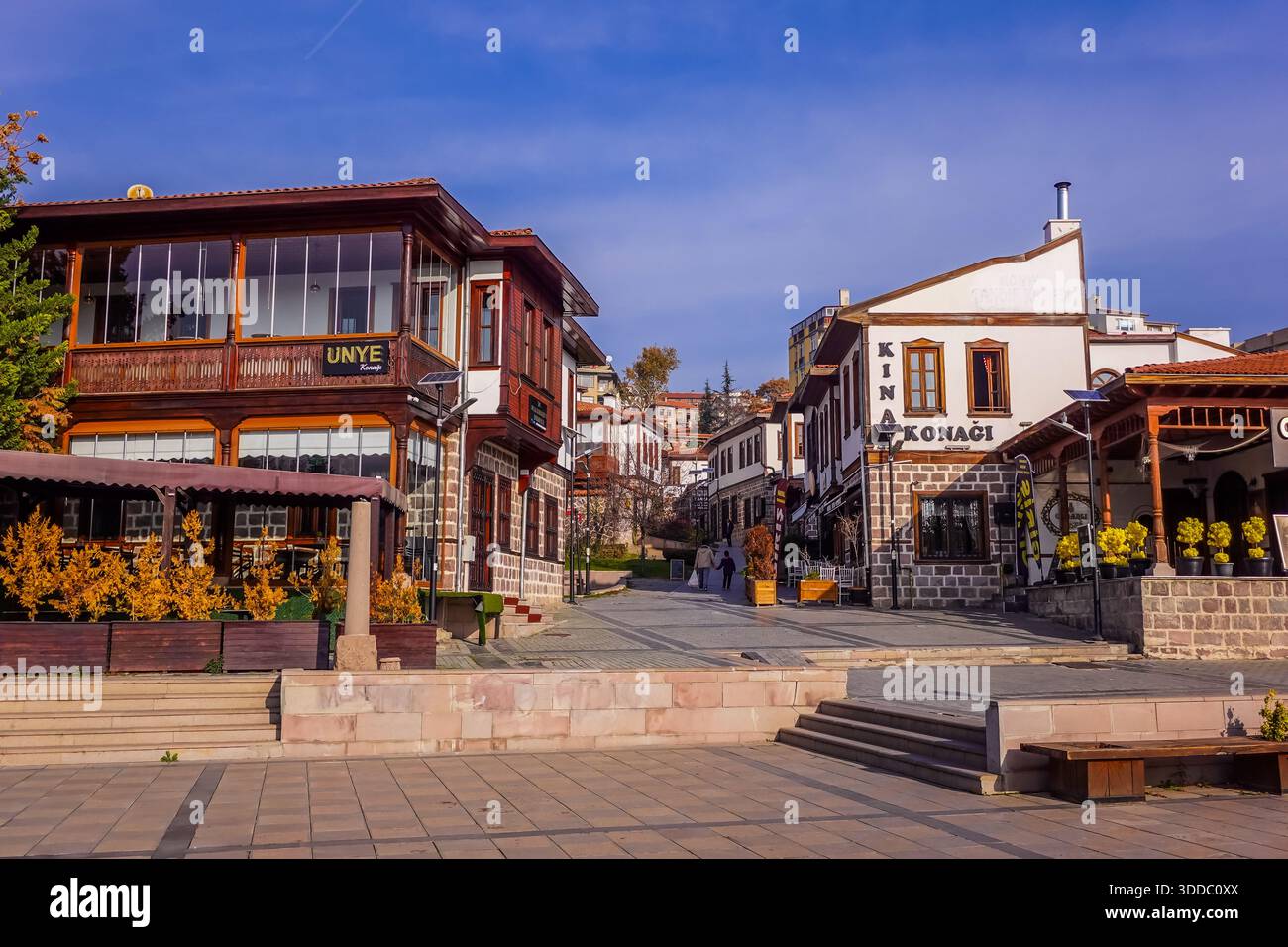 Historical Ottoman houses in Hamamonu, Ankara, Turkey - Stock Image