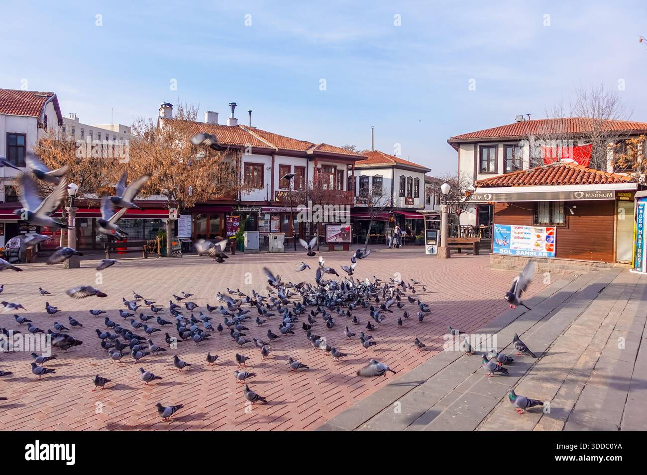Historical Ottoman houses in Hamamonu, Ankara, Turkey - Stock Image