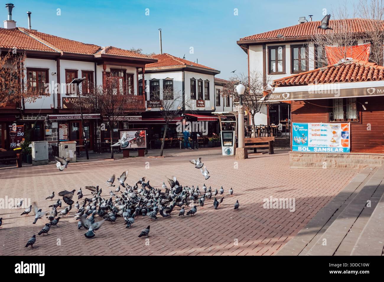 Historical Ottoman houses in Hamamonu, Ankara, Turkey - Stock Image