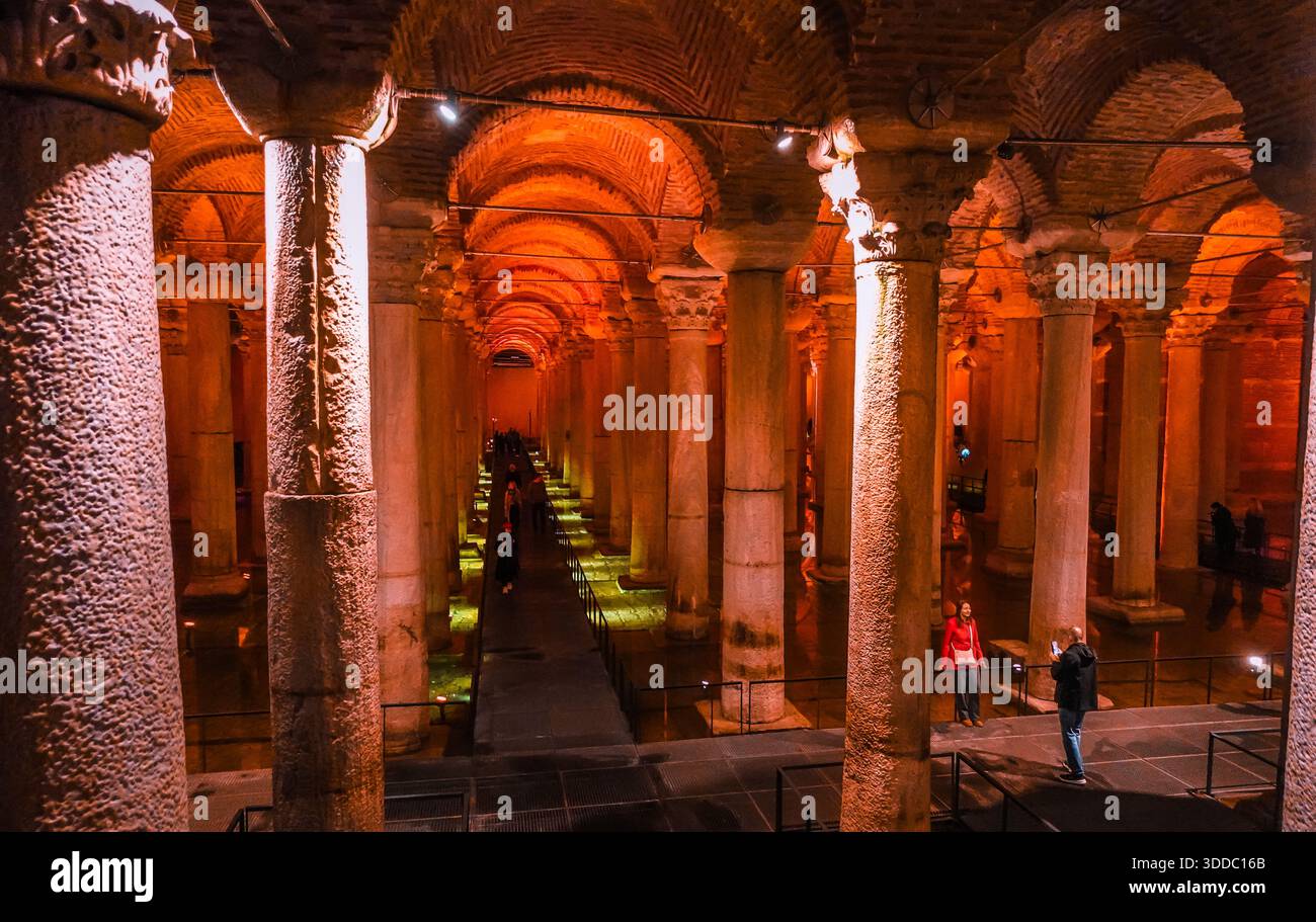 The Basilica Cistern in Istanbul, Turkey - Stock Image