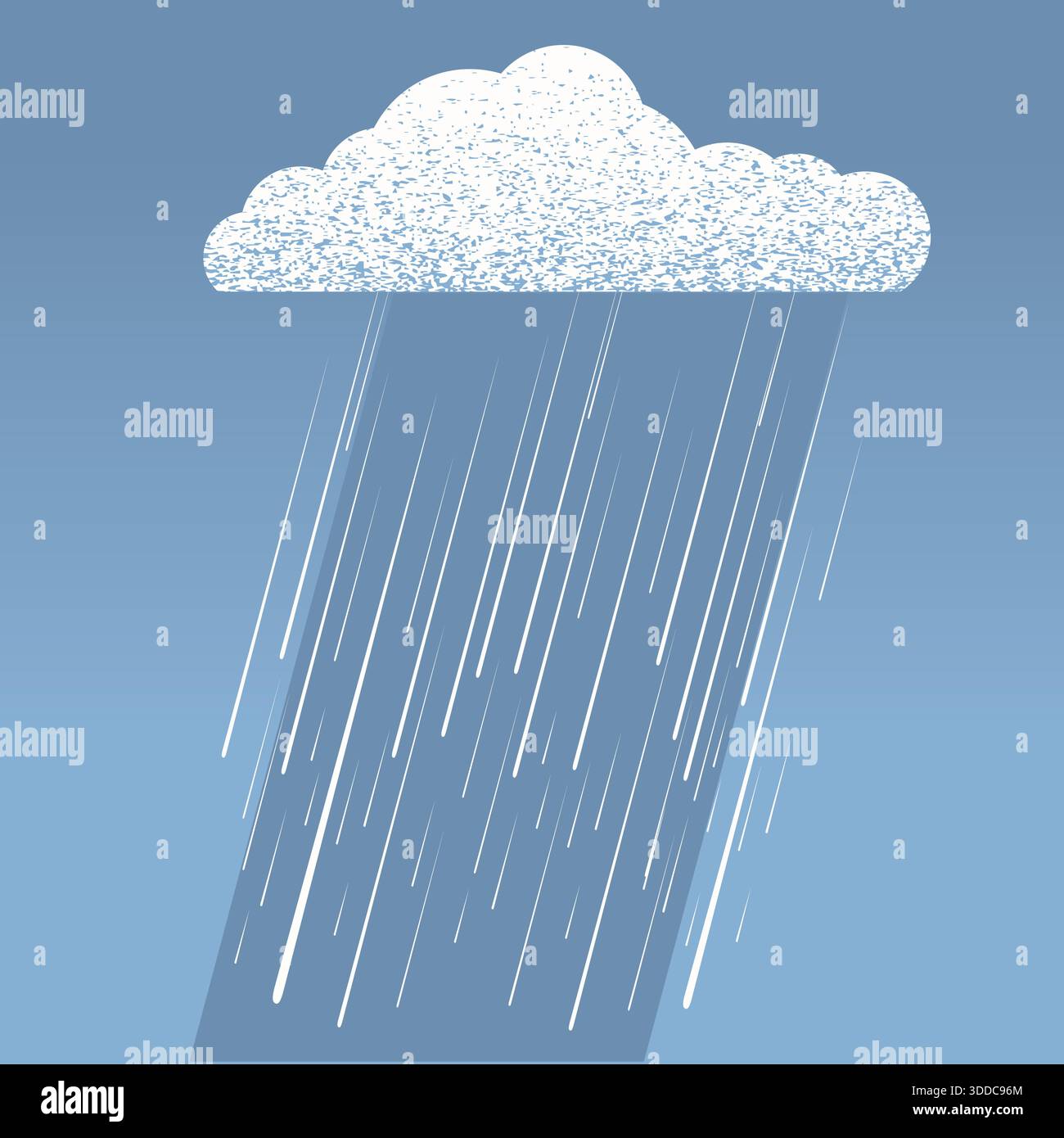 Raining illustration.Vector image of rain cloud Stock Vector Image ...