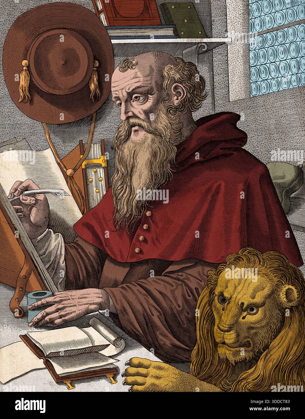 Jerome, Translator of Bible into Latin Stock Photo