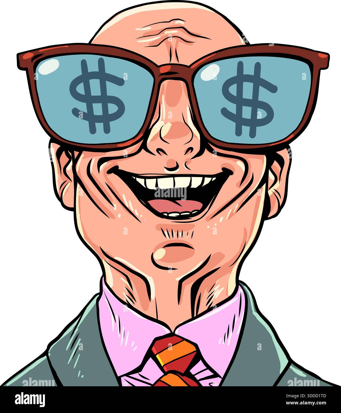 Bald man portrait white Stock Vector Images - Alamy